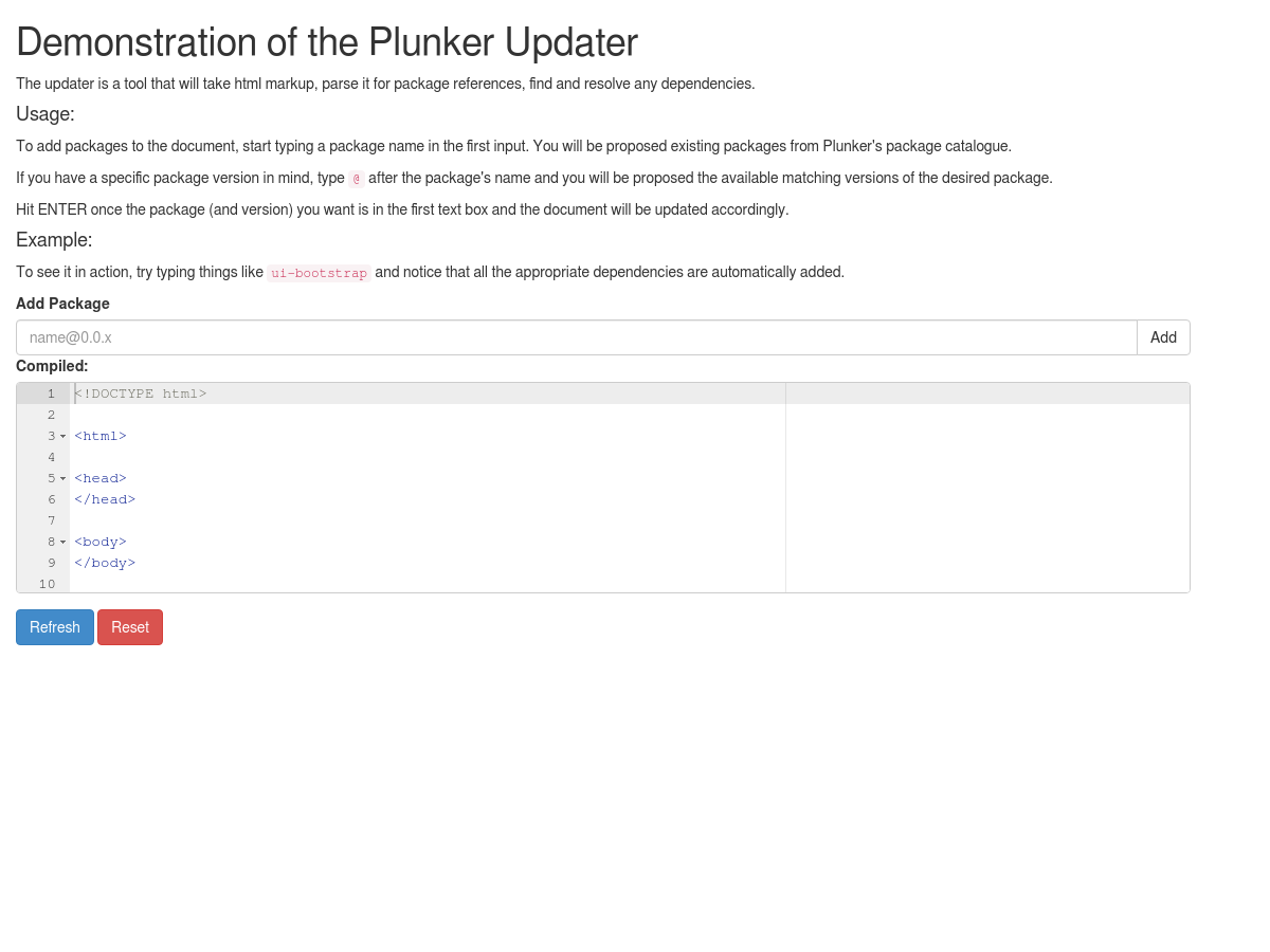 Plunker Updater Plunker